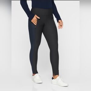 ATHLETA Stellar Tight Pants Black Blue Women's Medium Stretch Pockets